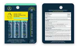 Oars + Alps lip balm in outdoor setting showing water-resistant protection during activity