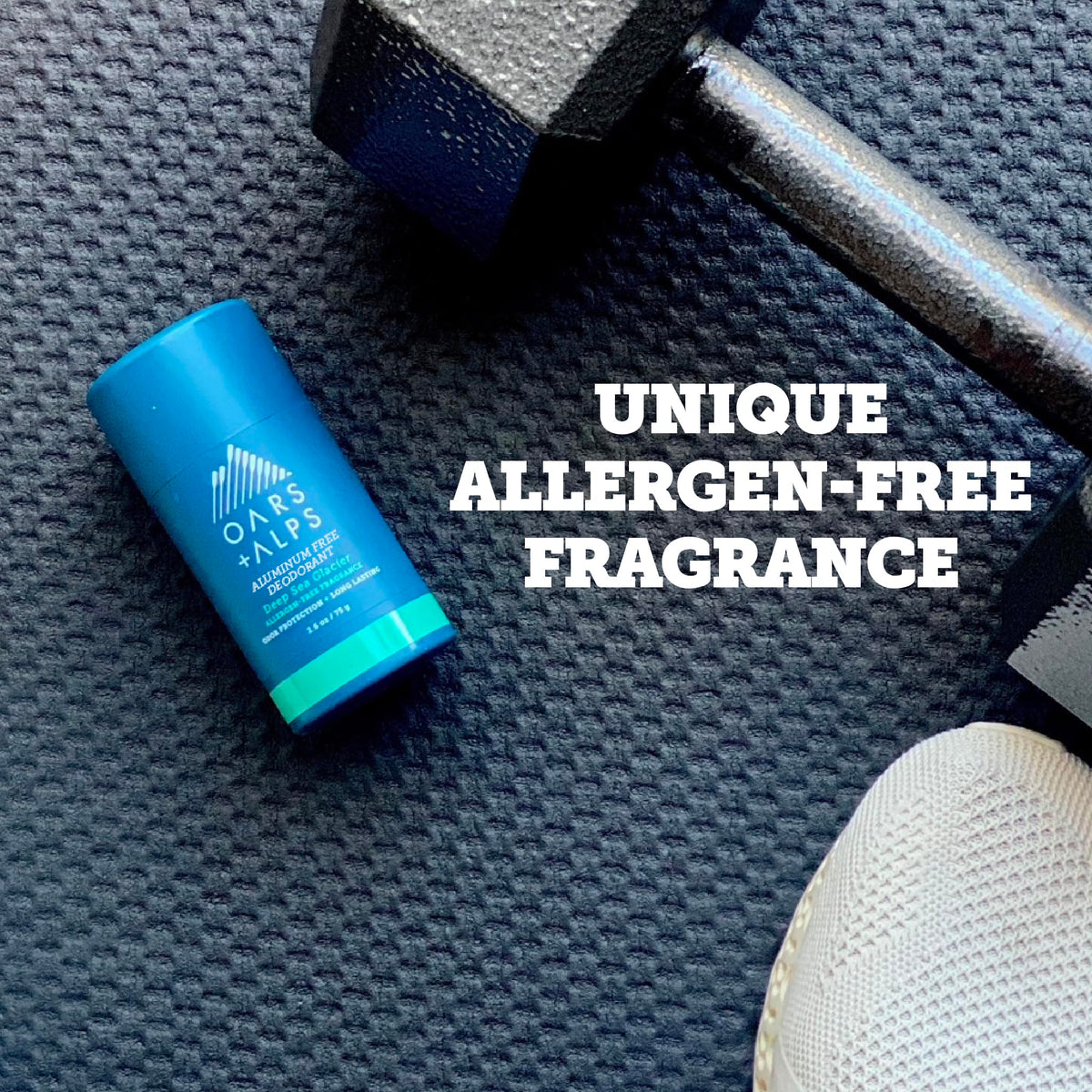 Oars + Alps product with marine props suggesting clean, fresh Deep Sea Glacier scent
