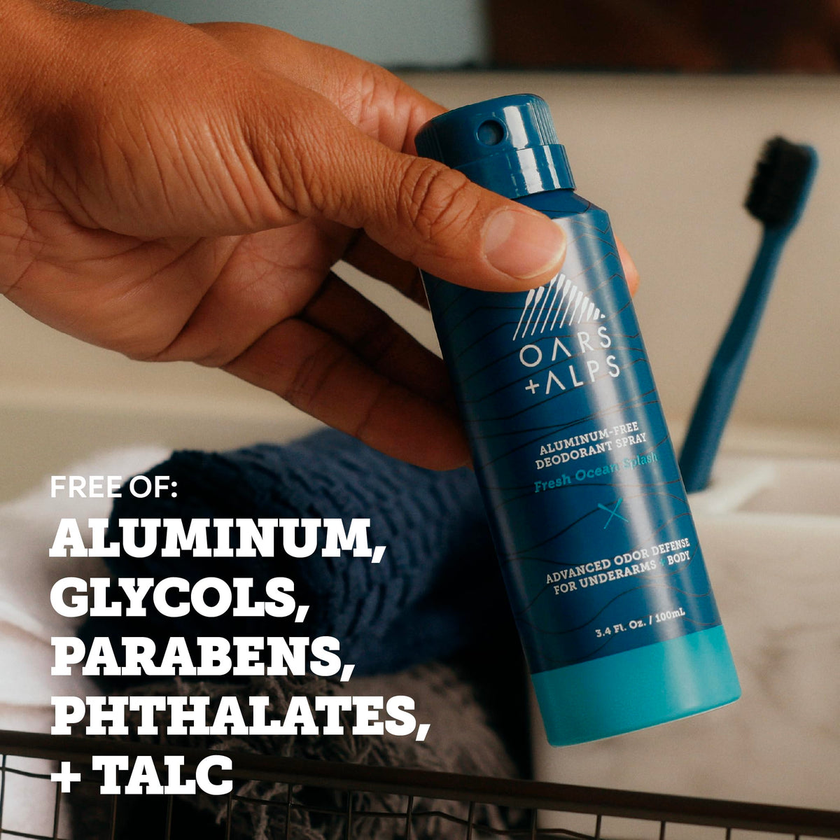 Oars + Alps fine mist texture mid-spray for fast-drying coverage