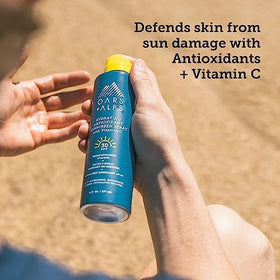 Oars + Alps sunscreen texture on skin showing fast absorption