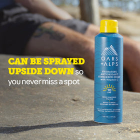 Oars + Alps recyclable non-aerosol can emphasizing eco-friendly packaging