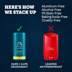Oars + Alps label close-up showing full ingredients and vegan claim