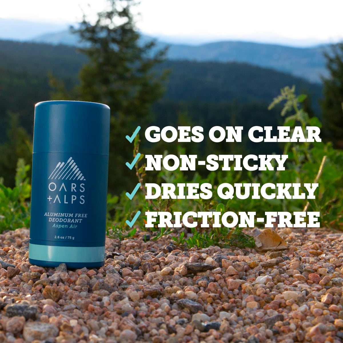 Oars + Alps application on underarm demonstrating non-sticky protection