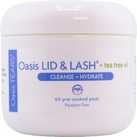 Oasis LID & LASH close-up wipe texture highlighting gentle cleansing