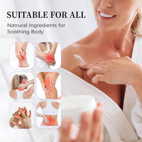OASIS MAMA BEAR applying cream to hands showing soothing hydration benefit