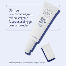 Applying Obagi Hydrate on hand showing immediate hydration and non-greasy finish benefit