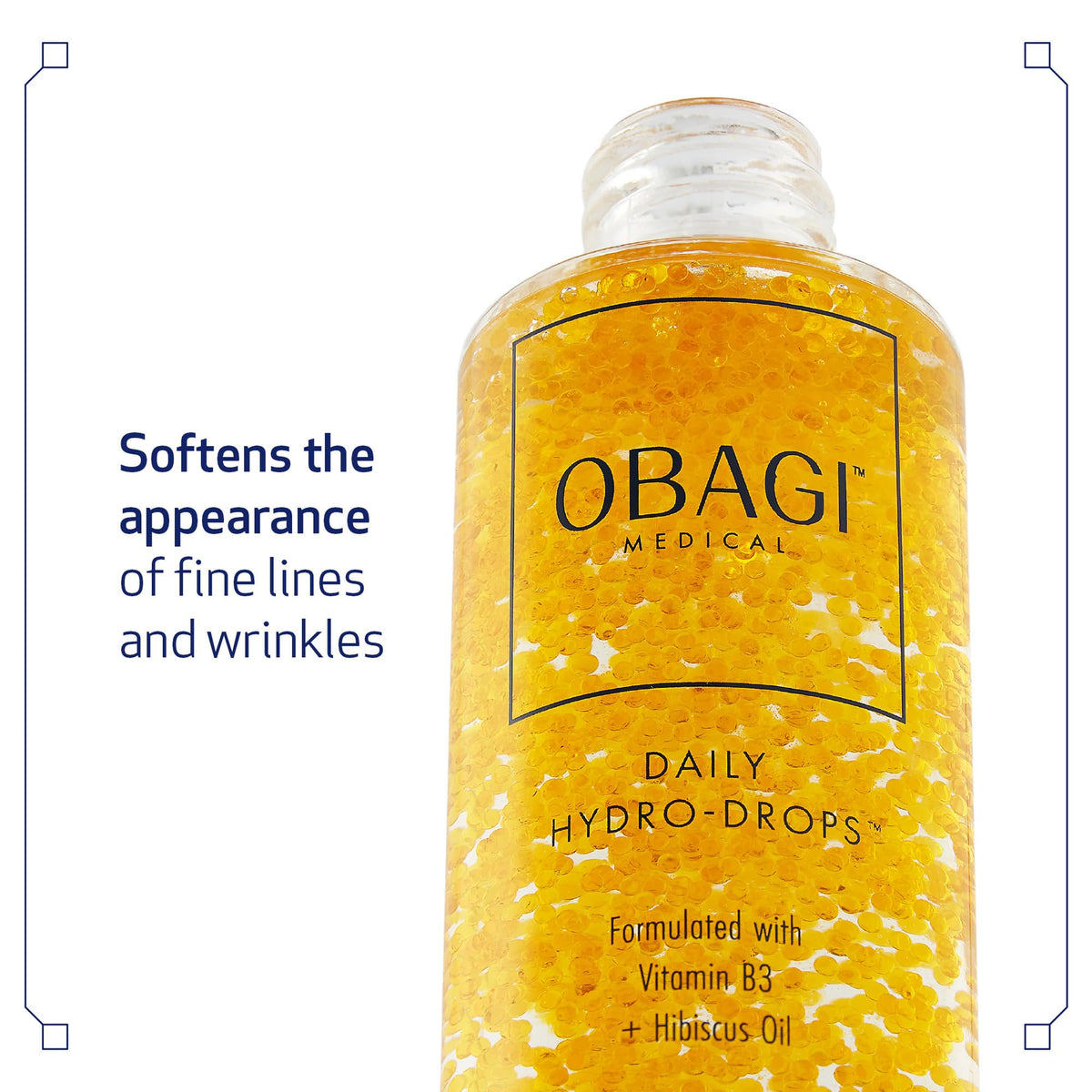 Obagi Medical close-up of serum texture demonstrating lightweight absorption