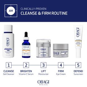 Obagi Medical under-eye application demo showing gentle patting technique benefit