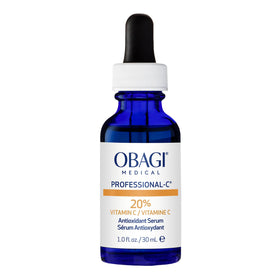 Obagi Medical front bottle showing sleek packaging and potent serum benefits