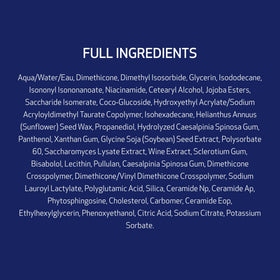 Obagi jar beside sunscreen and makeup illustrating layering compatibility and all-day wear benefit