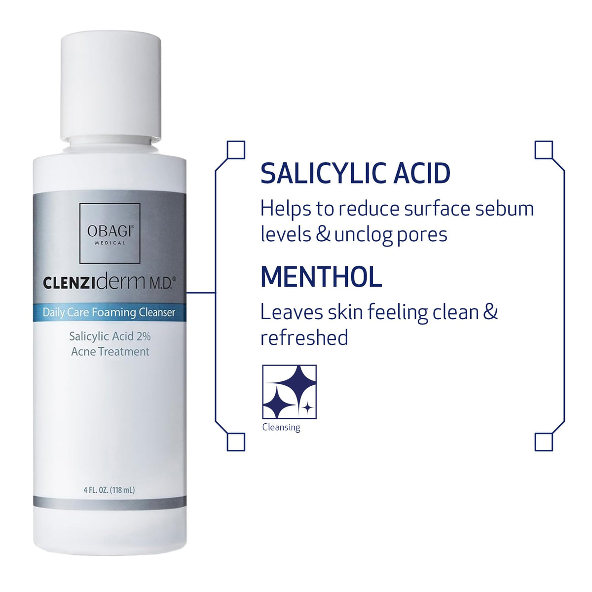 Obagi Medical bottle held in hand showing product scale and travel-friendly size
