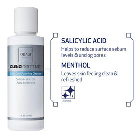 Obagi Medical bottle held in hand showing product scale and travel-friendly size