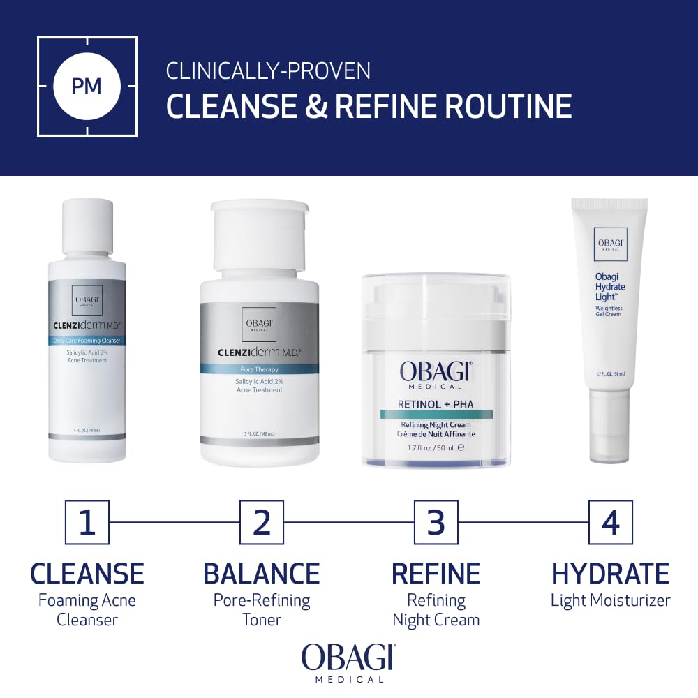Obagi Medical cooling menthol effect portrayed with fresh feel after cleansing