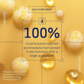 Obagi Medical gel applied under eye showing instant smoothing benefit