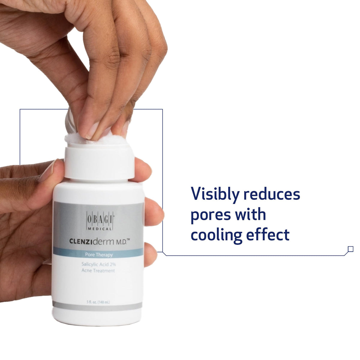 Obagi Medical ingredient label close-up showing 2% salicylic acid clarity