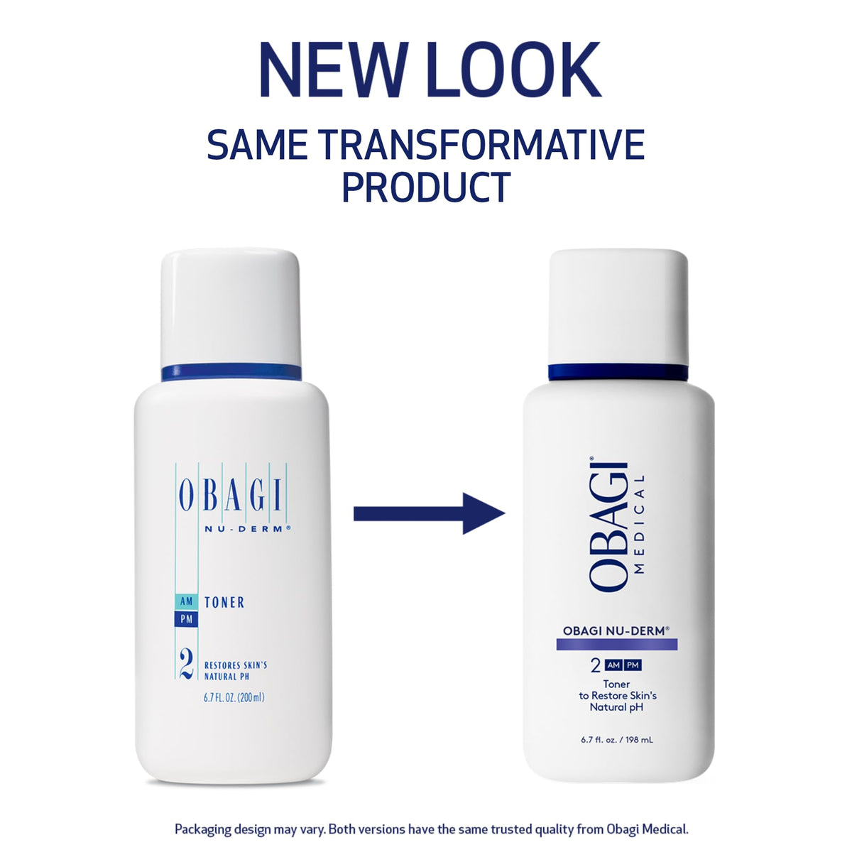 Obagi Medical Nu-Derm toner back label showing ingredients list for informed use