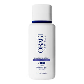 Obagi Medical Nu-Derm toner front label showing brand and product clarity benefit