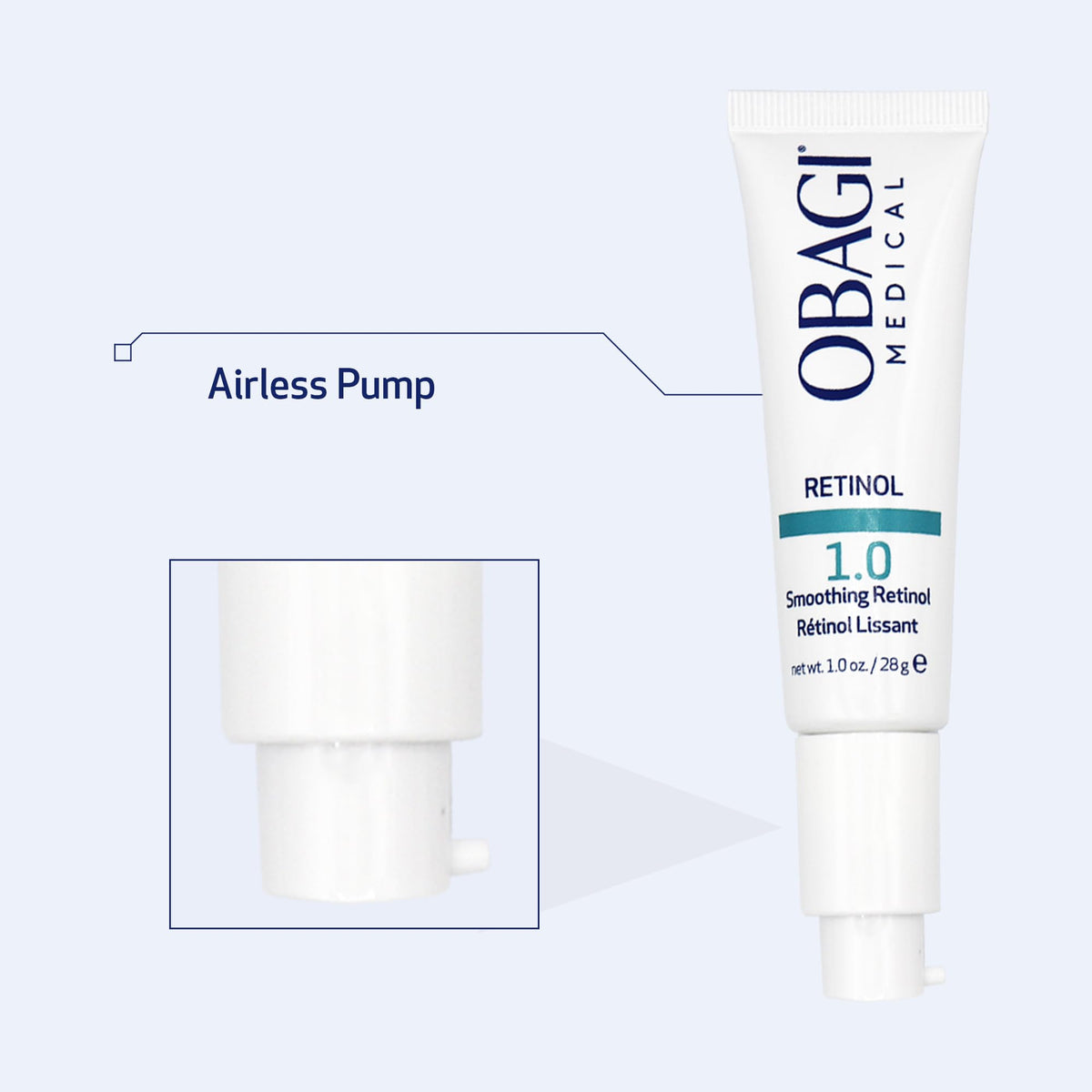 Obagi Medical label close-up emphasizing concentration and usage information