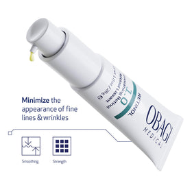 Obagi Medical retinol on a bathroom shelf in lifestyle setting showing daily use