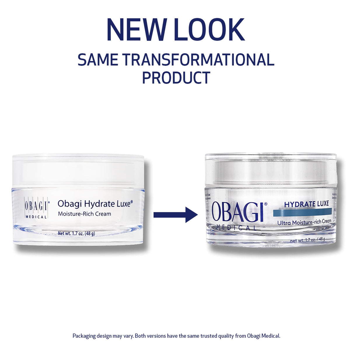 Obagi Medical open jar close-up of creamy texture demonstrating rich hydration