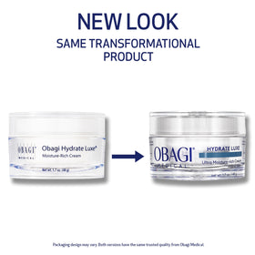 Obagi Medical open jar close-up of creamy texture demonstrating rich hydration