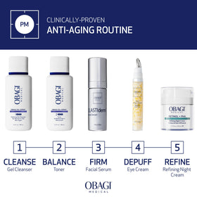 Cream on fingertip demonstrating Obagi Medical spreadability and lightweight feel