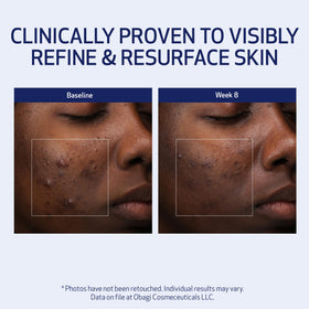 Visual of key ingredients next to jar highlighting Obagi Medical gentle exfoliation
