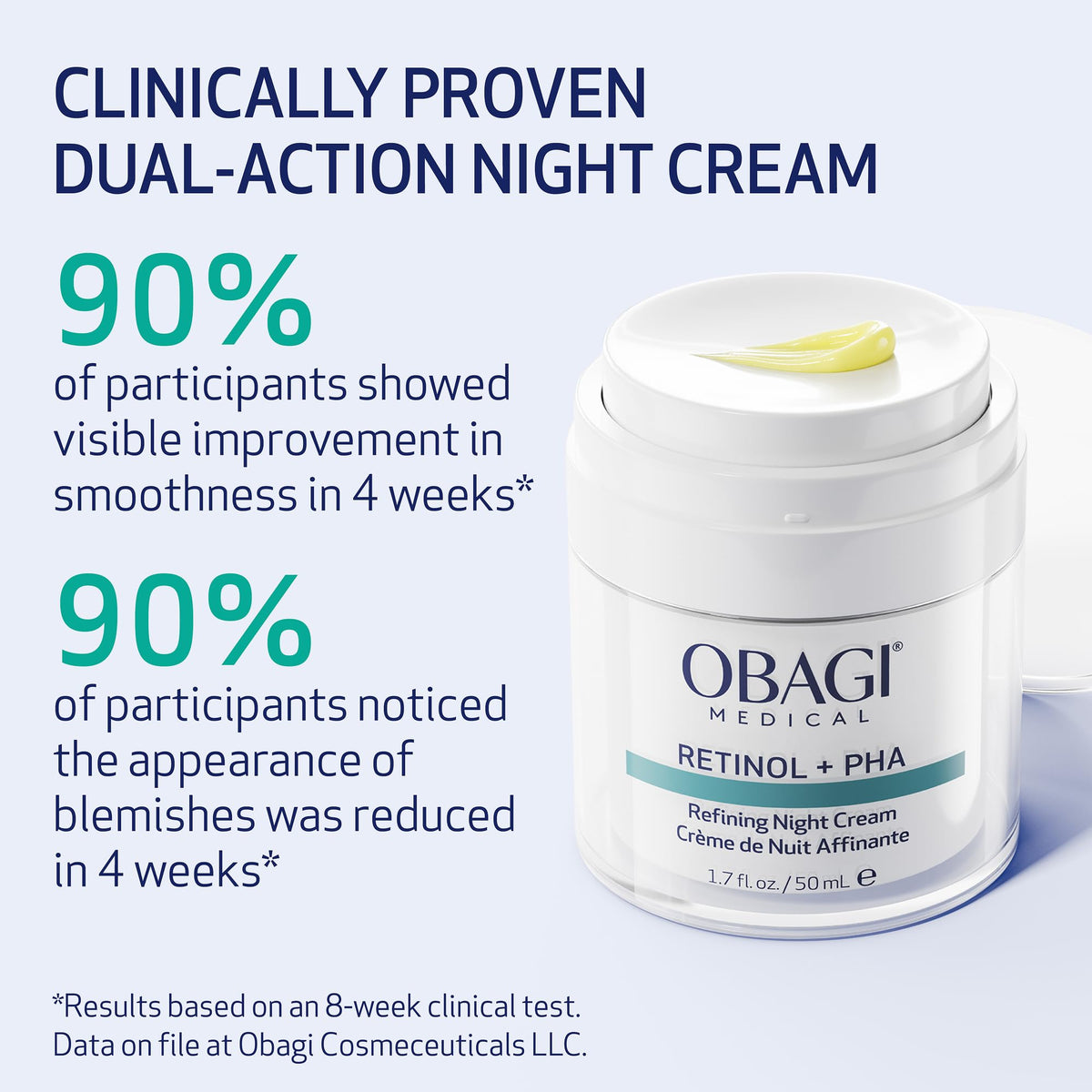 Close-up of Obagi Medical label highlighting product name and ingredients