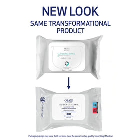 Obagi Medical textured wipe close-up displaying gentle exfoliation and cleansing