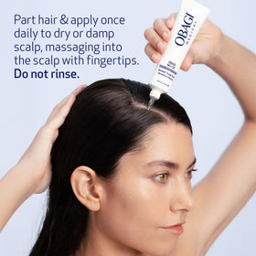 Obagi Medical on-scalp use demonstration promoting even distribution and boosted circulation