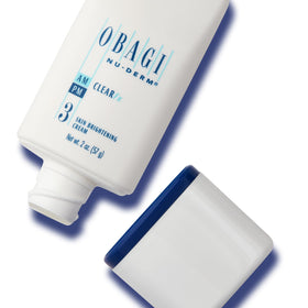 Obagi Medical label close-up displaying product name and formulation benefit