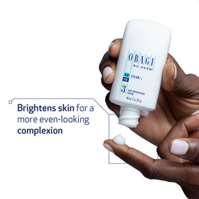 Obagi Medical Clear FX cream texture in jar highlighting smooth emollient feel