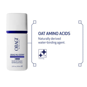 Hand holding Obagi Nu-Derm 2 oz tube demonstrating compact travel convenience and easy application