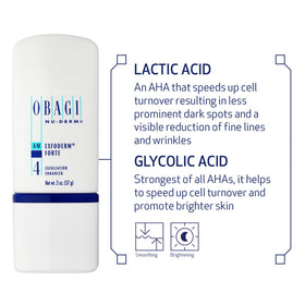Obagi Medical dispense showing drop of AHA lotion and easy dosing benefit