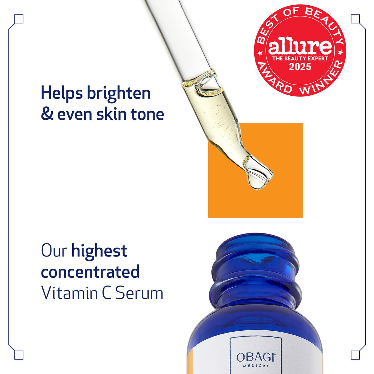Obagi Medical serum texture close-up highlighting lightweight absorbency