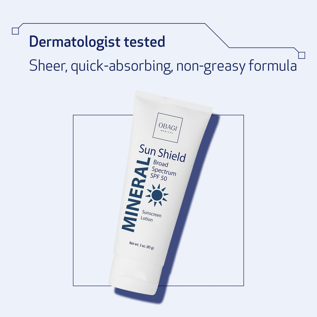 Obagi Sun Shield Mineral spreading on skin demonstrating quick absorption and non-greasy feel