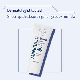 Obagi Sun Shield Mineral spreading on skin demonstrating quick absorption and non-greasy feel