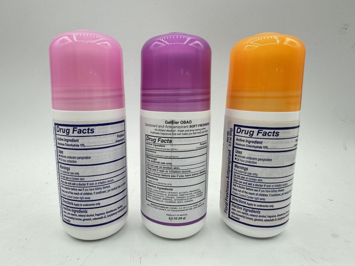 Obao deodorant in a handbag demonstrating compact size and on-the-go convenience