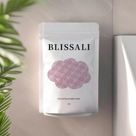 Obemary Blissal in bathroom lifestyle shot showing a clean, simplified shower routine