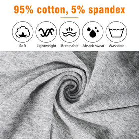 obeoby close-up showing soft cotton-spandex knit texture for breathability