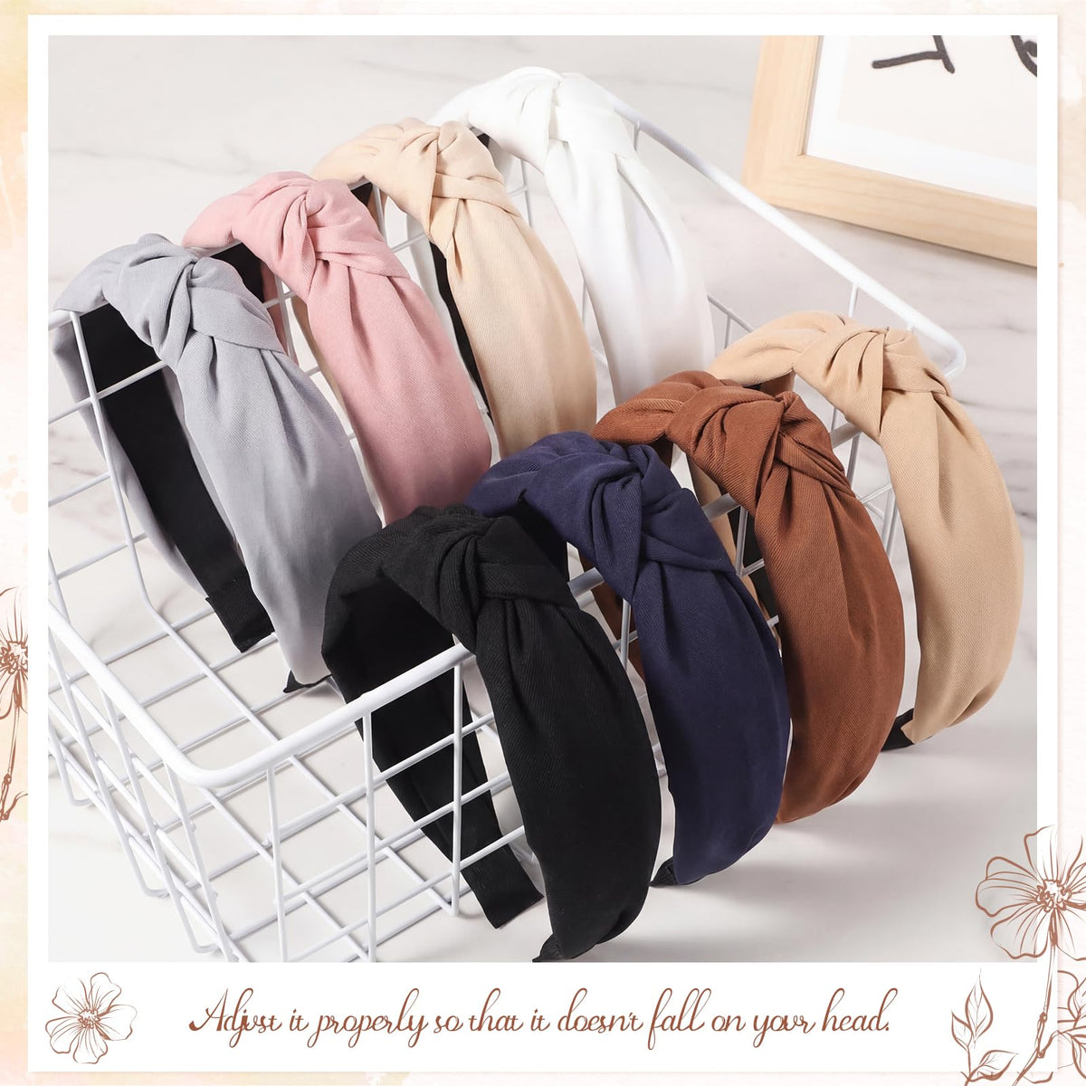 obeoby eight headbands laid flat showing color range for outfit coordination