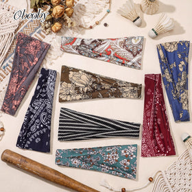 obeoby all eight printed headbands laid flat shows color variety