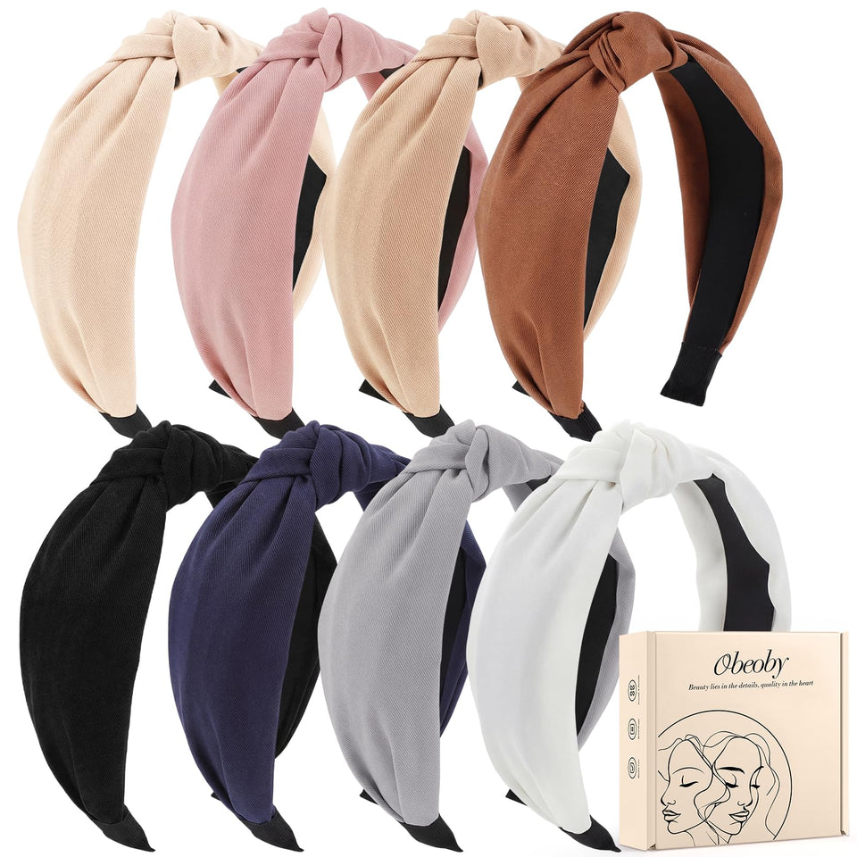 obeoby front packaging showing the brown series and included eight headbands, easy gifting