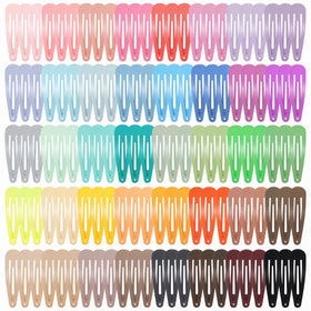 obeoby front packaging showing 120 colorful metal snap hair clips and clear benefit of variety