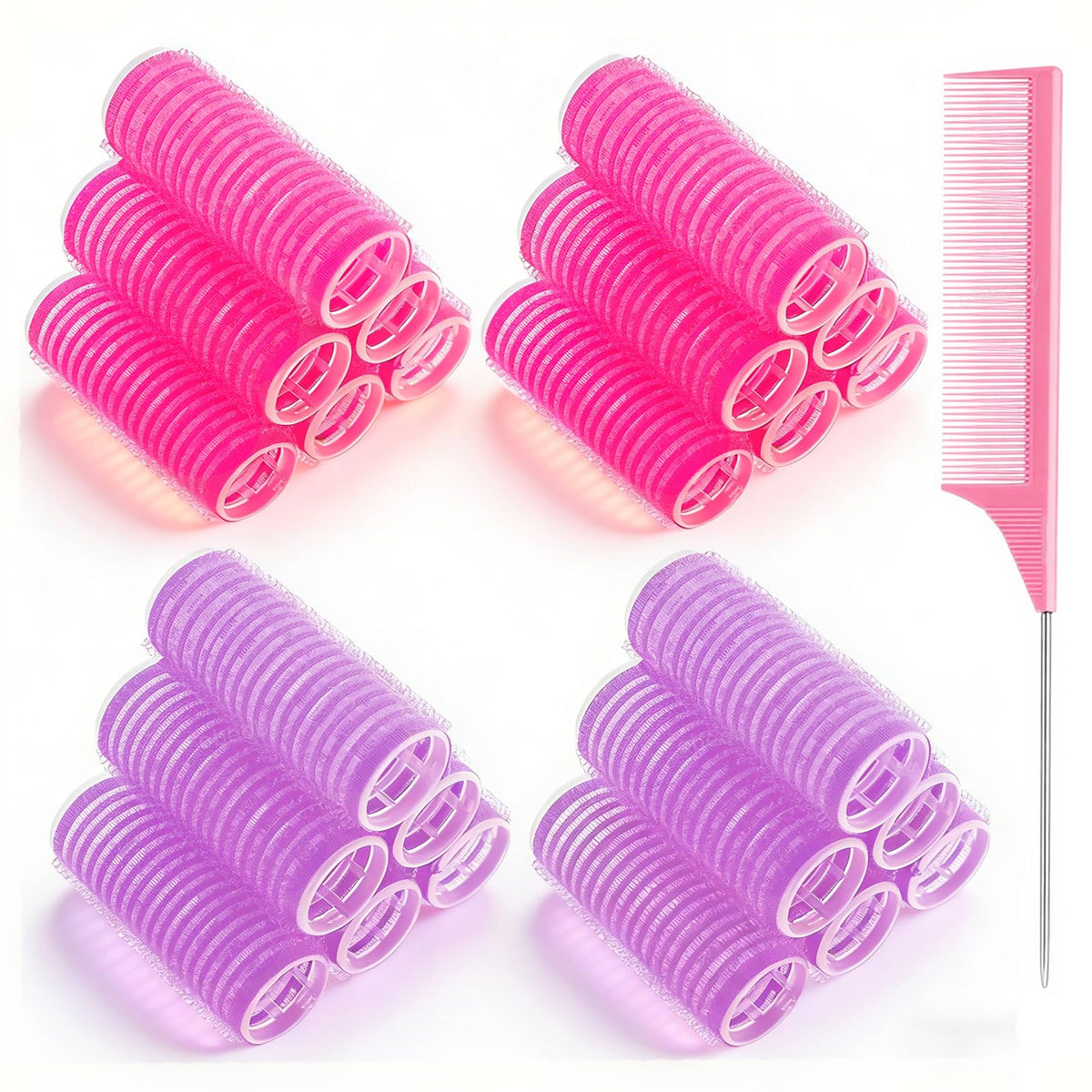 obeoby front view of 24-piece roller set showing colors and packaging, easy gifting