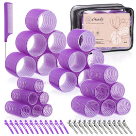 obeoby front packaging showing full curlers kit and included accessories, organized for easy use