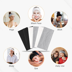 obeoby headband used during makeup routine to keep face clear and dry