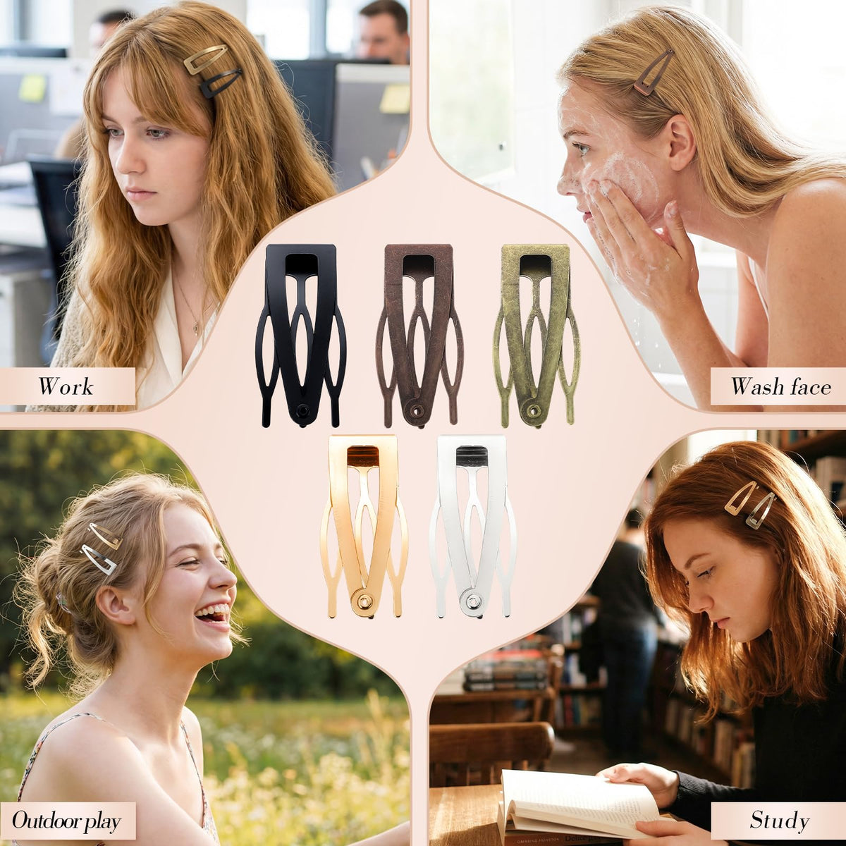 obeoby clip used in short hair holding a section securely without tugging