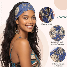 obeoby model wearing headband in lifestyle scene adds boho outfit appeal