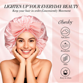 obeoby close-up of satin inner lining highlighting gentle hair protection